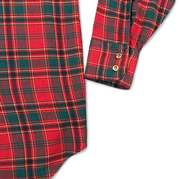 Vintage Kingsport Shirt Adult SMALL Red Green Plaid Sears Classic Outdoor 80s - Picture 6 of 8